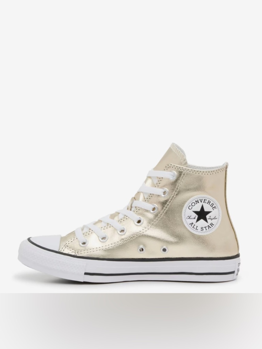 Converse Adult Women’s Metallic Gold High Top  Size 9